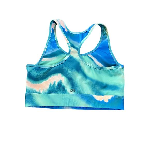 SPLITS59 SET - BLUE/GREEN TIE DYE GERI BRA TOP & LIV HIGH WAIST LEGGINGS - Picture 15 of 15